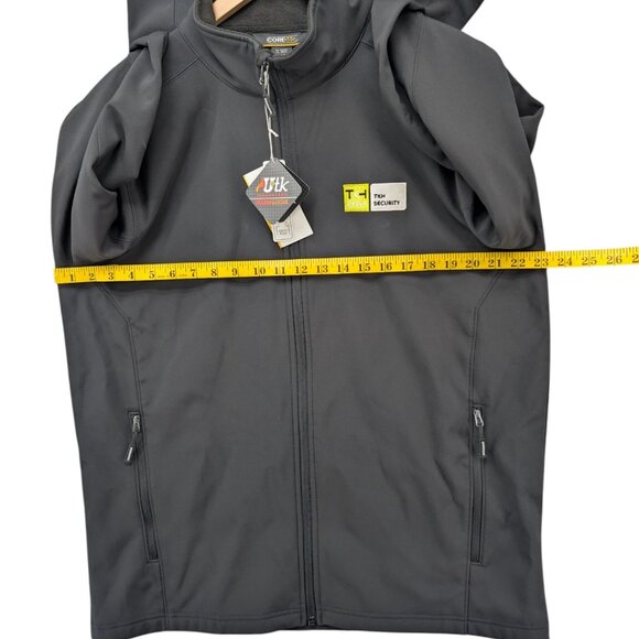 Core 365 TKH Security Jacket Mens Black Full Zip Fleece Lined Zip Pockets Size L - Picture 8 of 10
